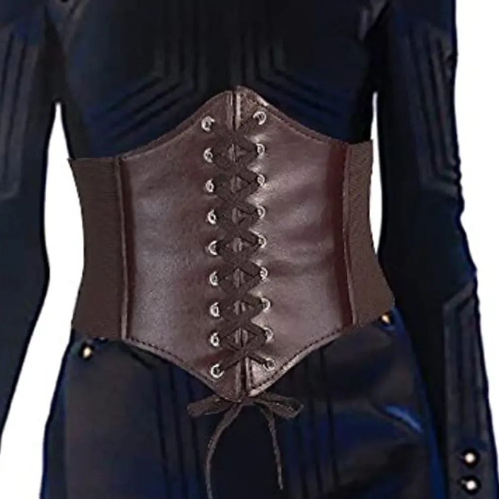 Brown corset belt